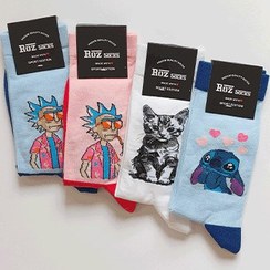 تصویر جوراب ساقدار مدل فانتزی کد : 2568 