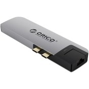 تصویر هاب داک استیشن و 8 کاره اوریکو مدل 2CT-8HR ORICO 2CT-8HR USB-C Hub DucStation