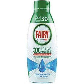 تصویر ژل ماشین ظرفشویی فیری پلاتنیوم ایتالیایی با رایحه اقیانوس 600 میل Italian Fairy Platinum Dishwasher Gel with Ocean Scent 600 ml