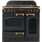 تصویر اجاق گاز پنج شعله سه فر تاکنوگاز سری رومانو مدل ولوم و دستگیره طلایی 