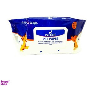 تصویر دستمال مرطوب حیوانات پت سافت مدلpet Wipes 