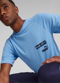 تصویر تی‌شرت فوتبال مردانه کژوال منچستر سیتی F.C. برند puma Manchester City F.C. Casuals Mens Football T-Shirt