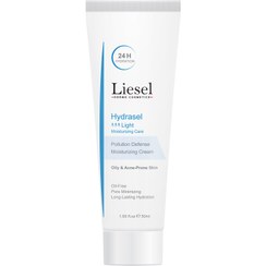 تصویر کرم آبرسان لایت هیدراسل لایسل مناسب پوست چرب و مختلط LIESEL MOISTURIZING CREAM MODEL HYDRASEL LIGHT FOR OILY SKIN 