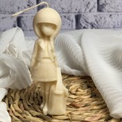 تصویر شمع مدل گیفت دختر کیف به دست 