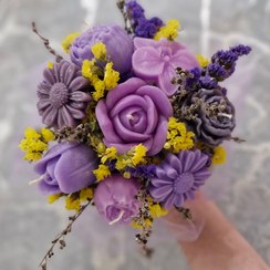 تصویر دسته گل شمع لاکچری candle bouqute