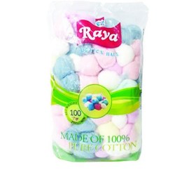 تصویر پنبه توپک بهداشتی رایا حجم 100 گرم ا Raya Cotton Balls 100g Raya Cotton Balls 100g