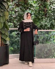 تصویر مانتو زنانه شانتون طرح گلدوزی سایز فری 