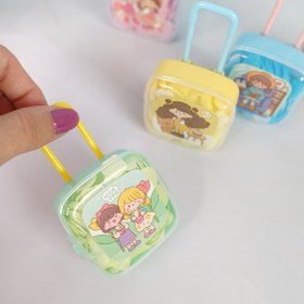 تصویر صابون کاغذی طرح چمدون - بنفش 