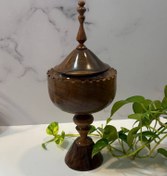 تصویر شکلات خوری پایه دار (چوب گردو) 