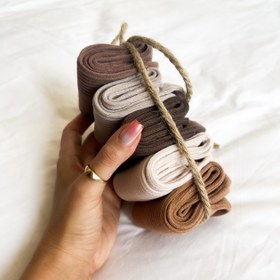 تصویر جوراب کبریتی رنگ نود 