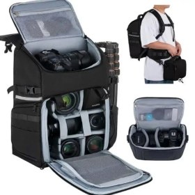 تصویر کوله پشتی دوربین الويروس مدل Elviros 2-in-1 Camera backpack 