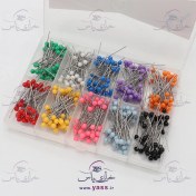 تصویر پک ۵۰۰ عددی سوزن ته گرد مرواریدی ۱۰ رنگ 