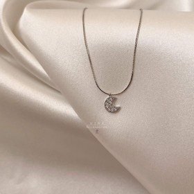 تصویر گردنبند نقره ماه 