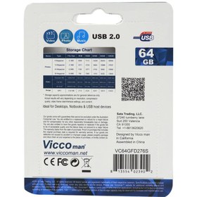 تصویر فلش ۶۴ گیگ ویکومن ViccoMan VC276 ا ViccoMan VC276 64GB USB 2.0 Flash Drive ViccoMan VC276 64GB USB 2.0 Flash Drive