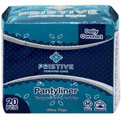 تصویر پد بهداشتی روزانه سایز متوسط PRISTIVE SANITARY PADS, MEDIUM, 20 pcs