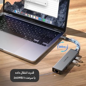 تصویر هاب USB-C لنشن مدل C25 Lention USB-C HUB C25