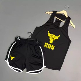 تصویر ست رکابی (تاپ) و شلوارک بدنسازی ROCK02 