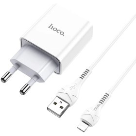 تصویر شارژر 10 وات هوکو مدل C81A به همراه کابل HOCO C81A Asombroso wall charger set with cable for Micro-USB