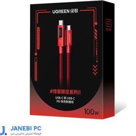 تصویر کابل شارژ 2 متری یوگرین مدل UGREEN Uno USB-C to USB-C Cable 100W L509 