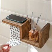 تصویر استند دیواری جادستمالی چوبی چندکاره 