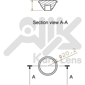 تصویر لنز 20 میل ال ای دی پاور PMMA - 30 درجه 20mm 1w 3w LED PMMA lens