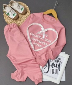 تصویر بلوز شلوار ست پنبه دخترانه قلبی 