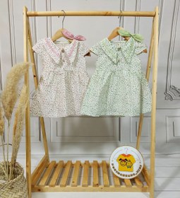 تصویر سارافون بهاری دخترانه 163 - صورتی / سایز L ا Spring sarong for girls Spring sarong for girls