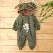 تصویر کاپشن نوزاد گلیران سایز ۰ تا ۳ ماه پاپوش دار 