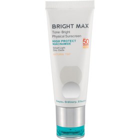 تصویر ضد آفتاب فیزیکال رنگی تن-برایت برایت مکس 40 میلی لیتر Bright Max tone-bright physical Sunscreen 40 ml