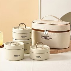 تصویر ظرف غذای ۴ تیکه کیف دار 