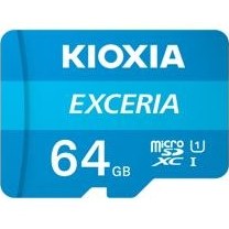 تصویر کارت حافظه MicroSDXC کیوکسیا مدل Kioxia EXCERIA UHS-I U1 V10 ظرفیت 64 گیگابایت Kioxia EXCERIA UHS-I U1 V10 64GB MicroSDXC + SD adapter