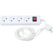 تصویر چند راهی 4 خانه بدون ارت فردان الکتریک با کابل 3 متری مدل 31212 Fardan Electric 31212 3m Power Strip