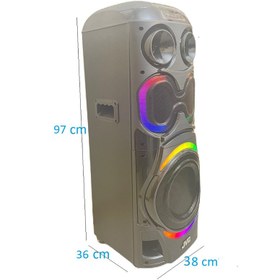 تصویر اسپیکر بلوتوثی قابل حمل جی وی سی اصل مدل XS-N6112PB JVC 6112PB 2400 W DJ PARTY BOX