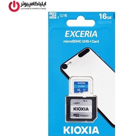 تصویر مموری کارت Micro SD کلاس U1 10 برند کیوکسیا مدل LMEX1L016GG2 ظرفیت 16 گیگابایت 