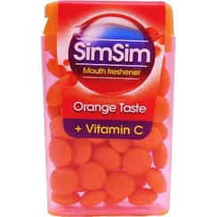 تصویر قرص خوشبو کننده دهان پرتقال سیم سیم SIMSIM MOUTH FRESHENER TABLETS ORANGE MODEL 