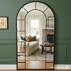 تصویر آینه قدی پنجره ای | آینه دکوراتیو با طراحی خاص و کیفیت عالی 