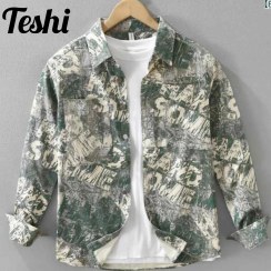 تصویر پیراهن کتان طرحدار 