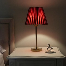 تصویر آباژور رومیزی لوتوس لایت مدل راشل کلاهک زرشکی 