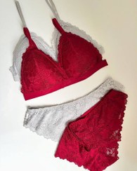 تصویر ست شورت و برالت گیپوری زنانه کد ۵۴۶۵ 