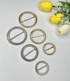 تصویر سگک کمربند مجلسی فلزی گرد 