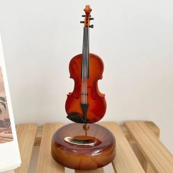 تصویر جعبه موزیکال چرخشی مدل ویالون کوکی 