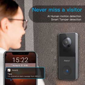 تصویر چشمی هوشمند درب شیائومی مدل Arenti VBELL 1 Smart Wi-Fi Video Doorbell Arenti VBELL 1 Smart Wi-Fi Video Doorbell