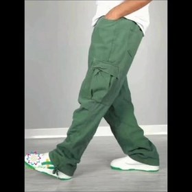 تصویر شلوارکارگو شش جیب مردانه کتان دمپا گت دار - 110 / Men's six-pocket cotton cargo pants with gaiters