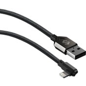 تصویر کابل شارژ شیائومی مدل Black Shark Right-angle Lightning to USB-A Cable 