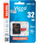 تصویر Vicco man Extra 433X microSDHC UHS-I U1 Class10-65MB/s – 32GB 