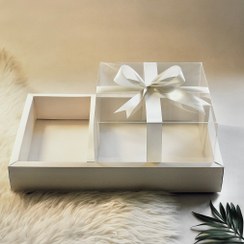 تصویر باکس گل و کیک | یک بسته‌بندی شیک 