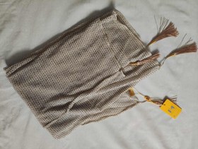 تصویر شال مجلسی شنی کرم کد ۱۰۱ 