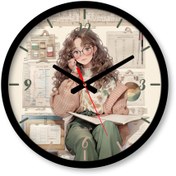 تصویر ساعت دیواری بزرگ راویتا طرح دختر کد 3572 