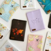 تصویر جلد پاسپورت و شناسنامه طرح نقشه جهان 