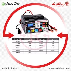 تصویر شارژر اتوماتیک باتری 24 & 12 ولت 10 آمپر گرین دات 